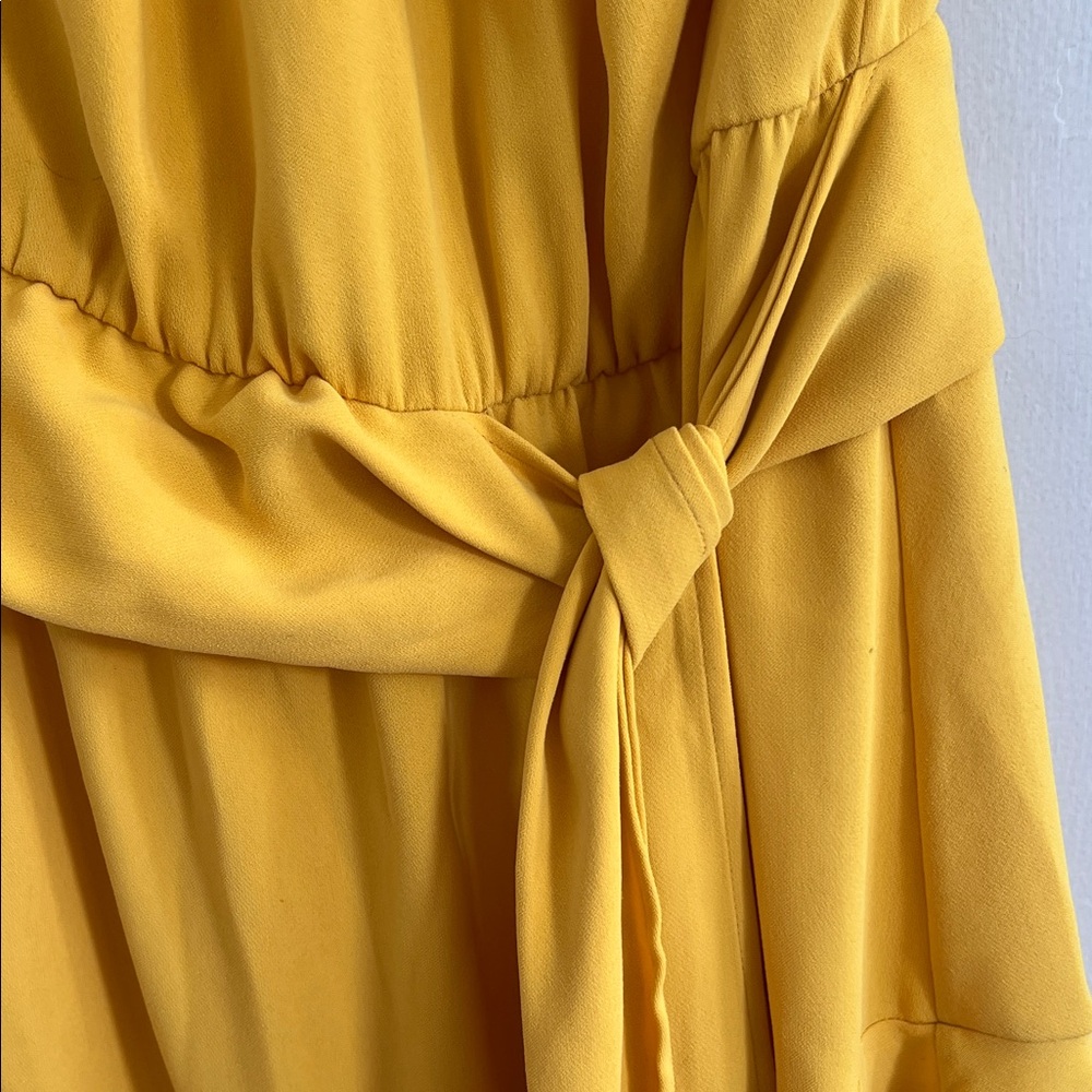 Halston Heritage Mustard Strapless Dress - Picture 6 of 9